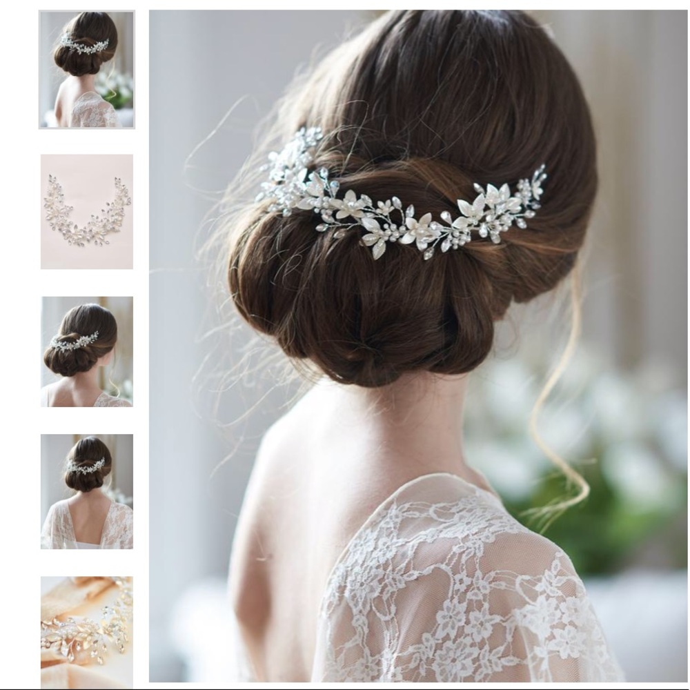 Bridal Pearl and Crystal Hair Vine NWOT